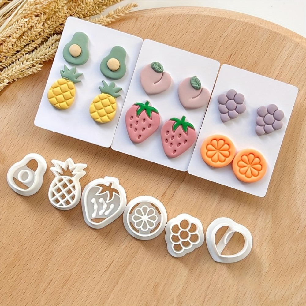 Jewelry Making Techniques - 6Pcs Mini Fruit Clay Earring Cutters
