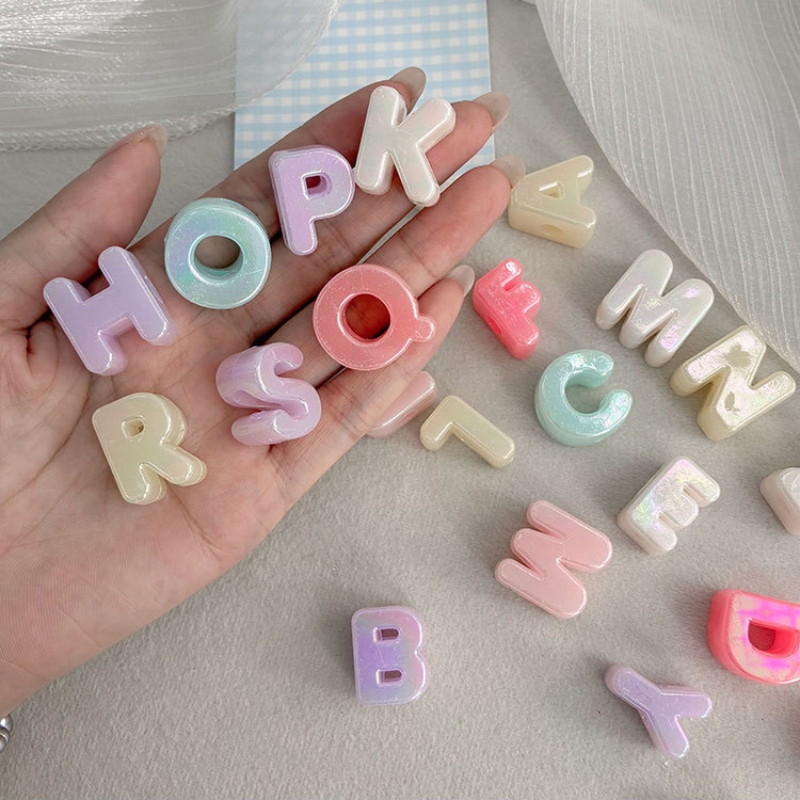Jewelry Making Online - Candy Color 20mm Iridescent Acrylic Letter