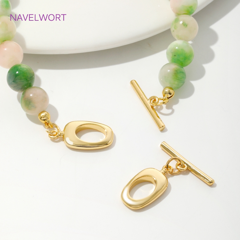 Toggle Clasp Gold - 18K Gold Plated Brass Irregular OT