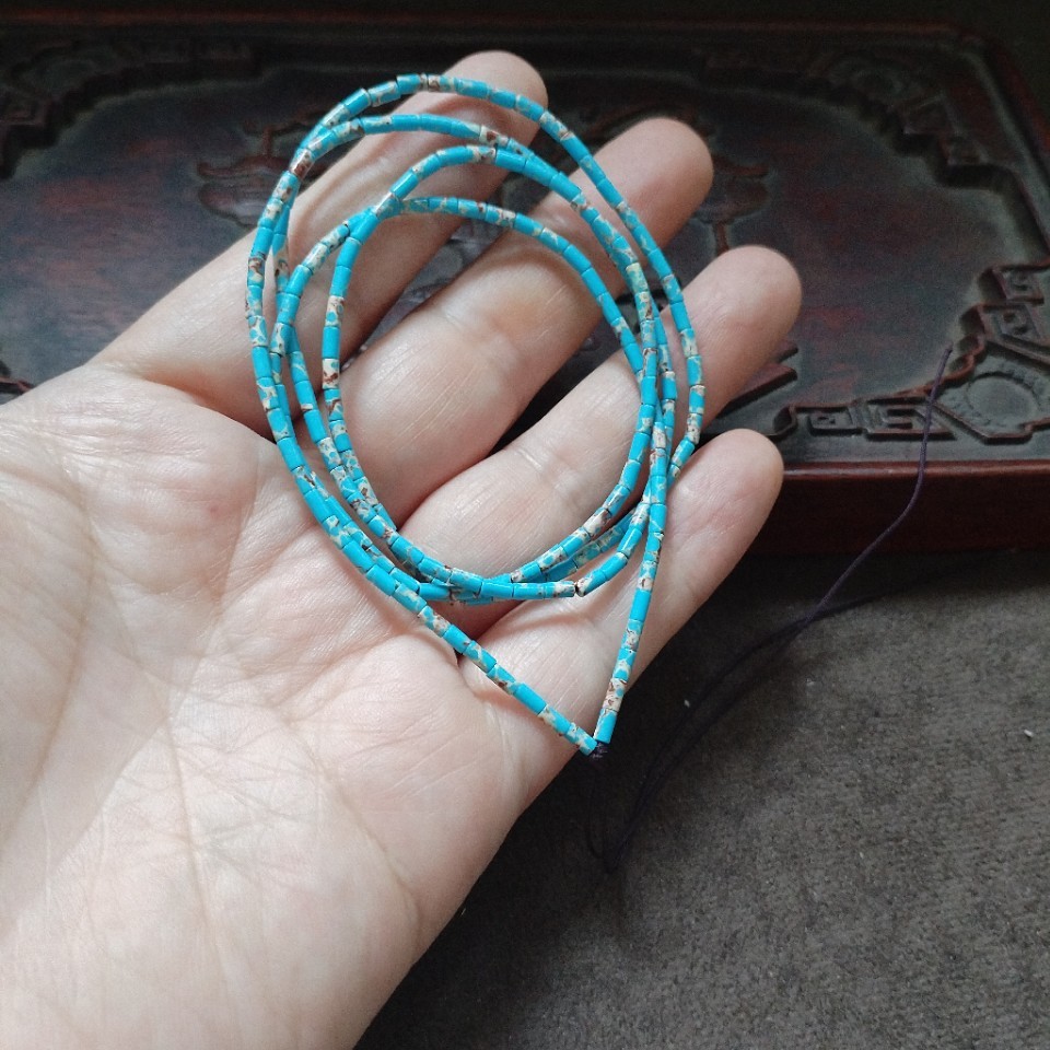 Jewelry Making Light - Vintage Light Blue Micro Column Striped