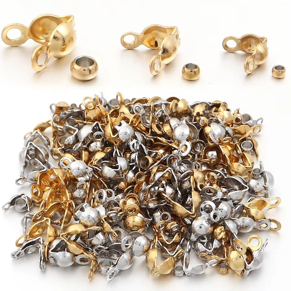 Jewelry Making Online - 40-200pcs Stainless Steel Connector Clasp Crimp
