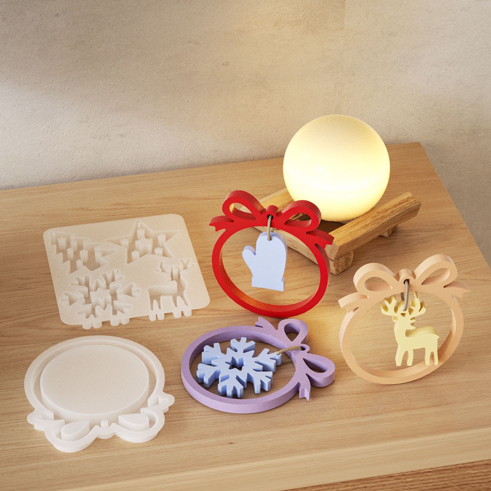 Jewelry Making Gloves - Christmas Series Pendant Silicone Mold DIY