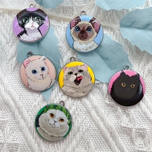 10pcs cartoon animal cat ename - đánh giá và giá Jewelry Making Necklaces