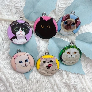 10pcs cartoon animal cat ename - đánh giá và giá Jewelry Making Necklaces