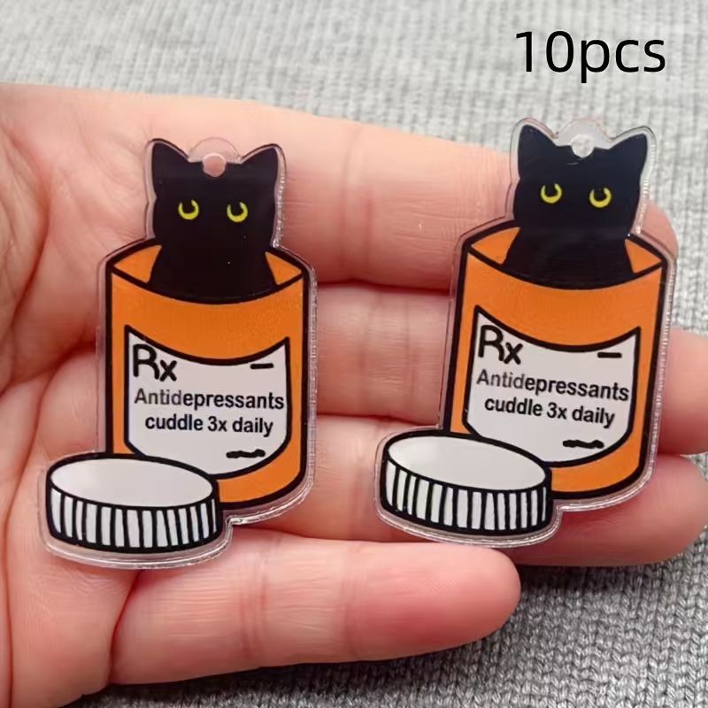 10pcs acrylic medicine cat pen - đánh giá và giá Jewelry Making Necklaces