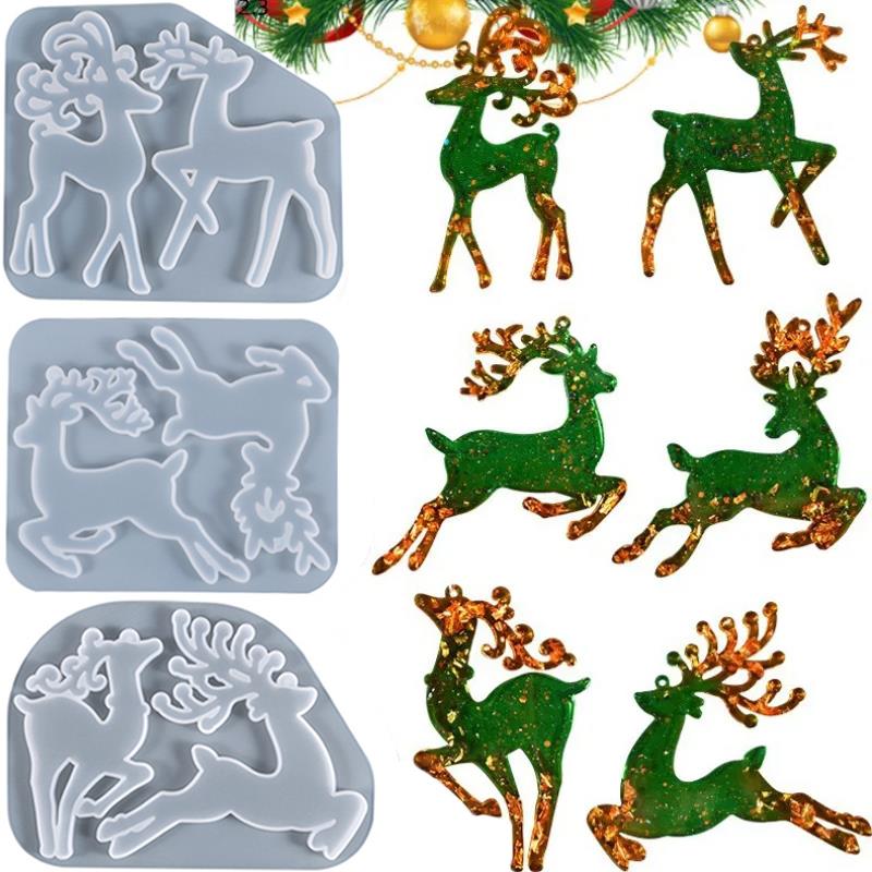 Christmas Elk Epoxy Resin Mold - đánh giá và giá Jewelry Making Techniques