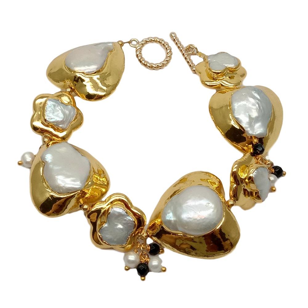 YYGEM natural Heart and Flower - đánh giá và giá Toggle Clasp Gold