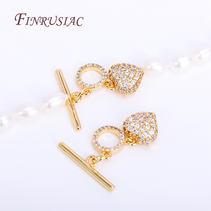 Inlaid Zircon OT Clasp High Qu - đánh giá và giá Toggle Clasp Gold