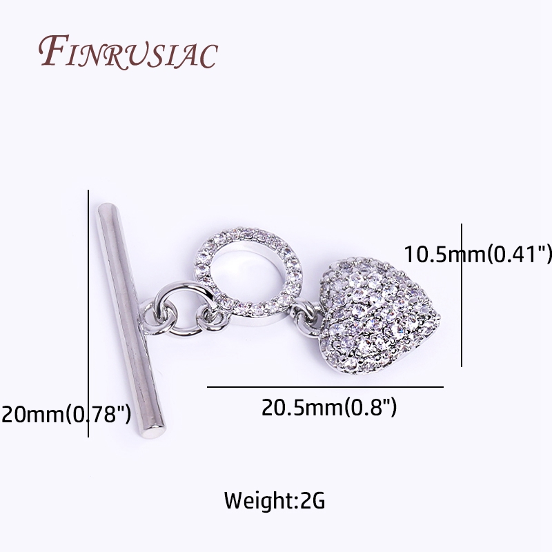 Inlaid Zircon OT Clasp High Qu - đánh giá và giá Toggle Clasp Gold