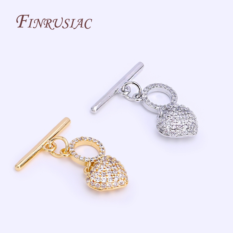 Inlaid Zircon OT Clasp High Qu - đánh giá và giá Toggle Clasp Gold