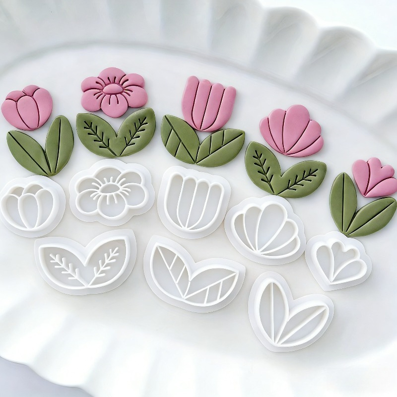 8Pcs Floral Leaf Polymer Clay  - đánh giá và giá Jewelry Making Techniques