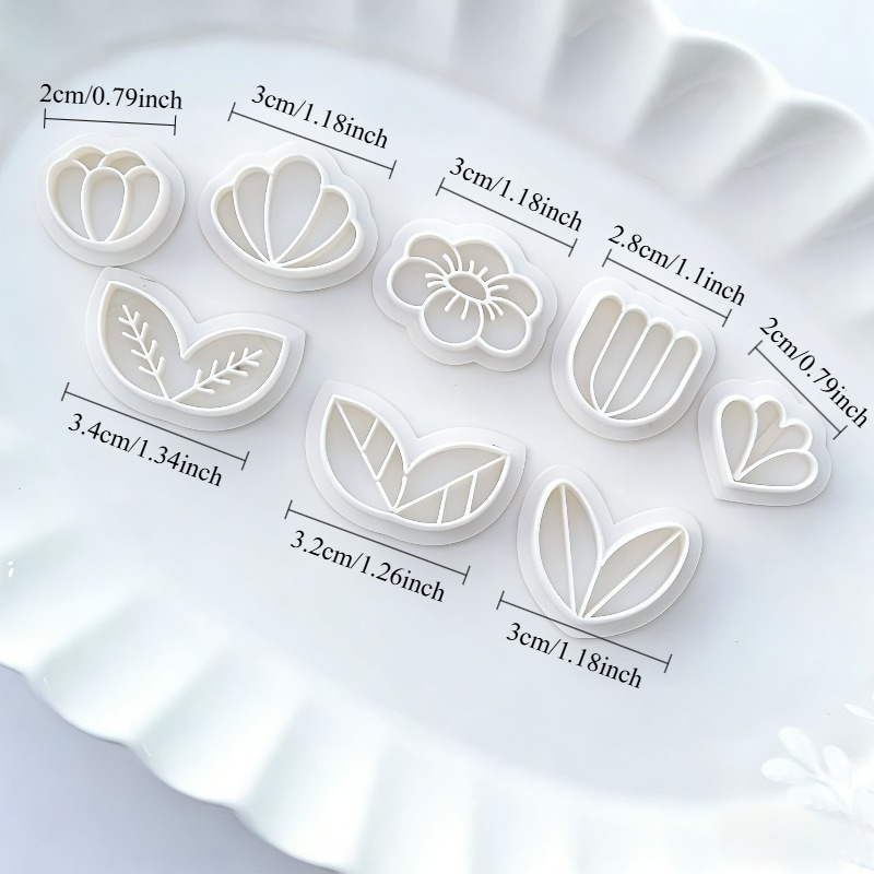 8Pcs Floral Leaf Polymer Clay  - đánh giá và giá Jewelry Making Techniques