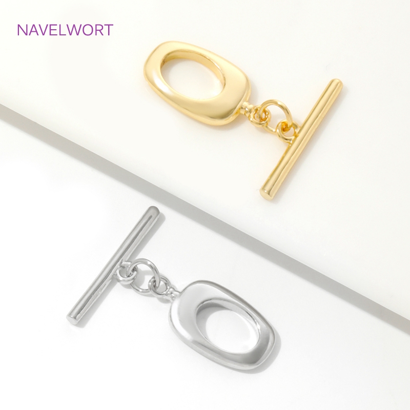 18K Gold Plated Brass Irregula - đánh giá và giá Toggle Clasp Gold