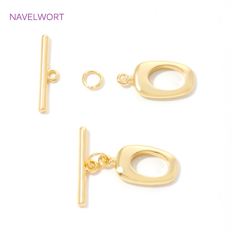 18K Gold Plated Brass Irregula - đánh giá và giá Toggle Clasp Gold