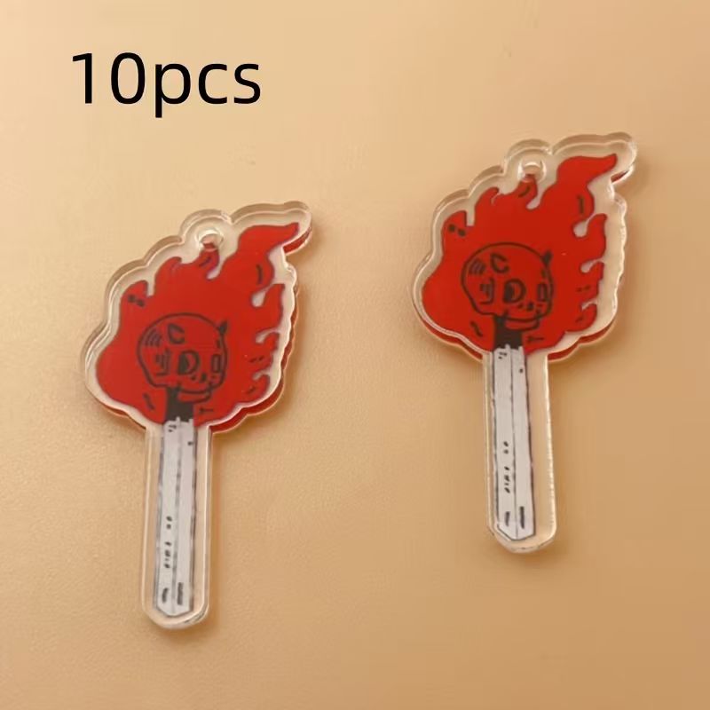 10pcs acrylic skull pendant, D - đánh giá và giá Jewelry Making Necklaces