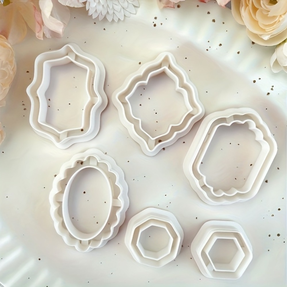 6pcs Vintage  Frame Shape Poly - đánh giá và giá Jewelry Making Techniques