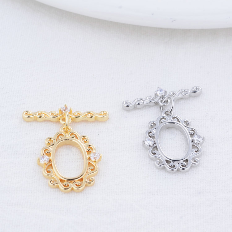 15*20MM Vàng 14K Màu Mạ Đồng T - đánh giá và giá Toggle Clasp Gold