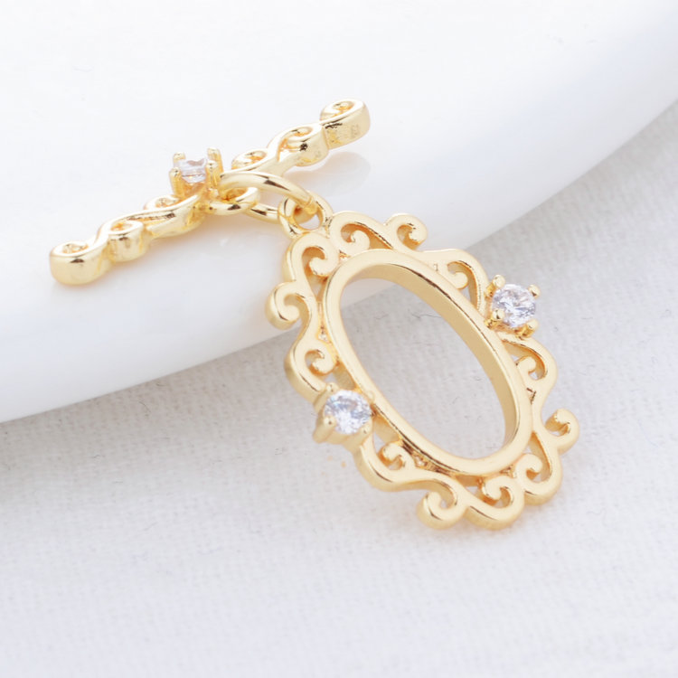 15*20MM Vàng 14K Màu Mạ Đồng T - đánh giá và giá Toggle Clasp Gold