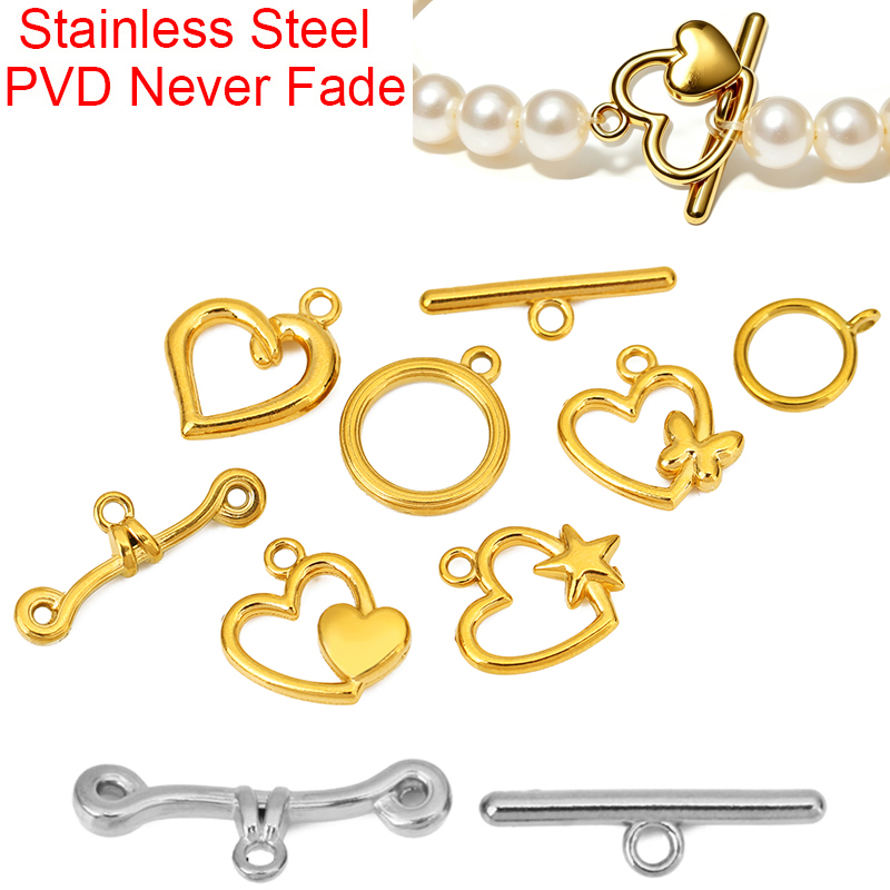 5sets PVD Never Fade Stainless - đánh giá và giá Toggle Clasp Gold