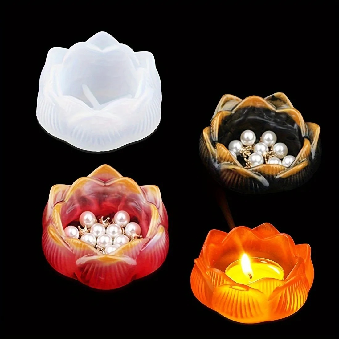 1pc DIY Lotus Flower Silicone  - đánh giá và giá Jewelry Making Light