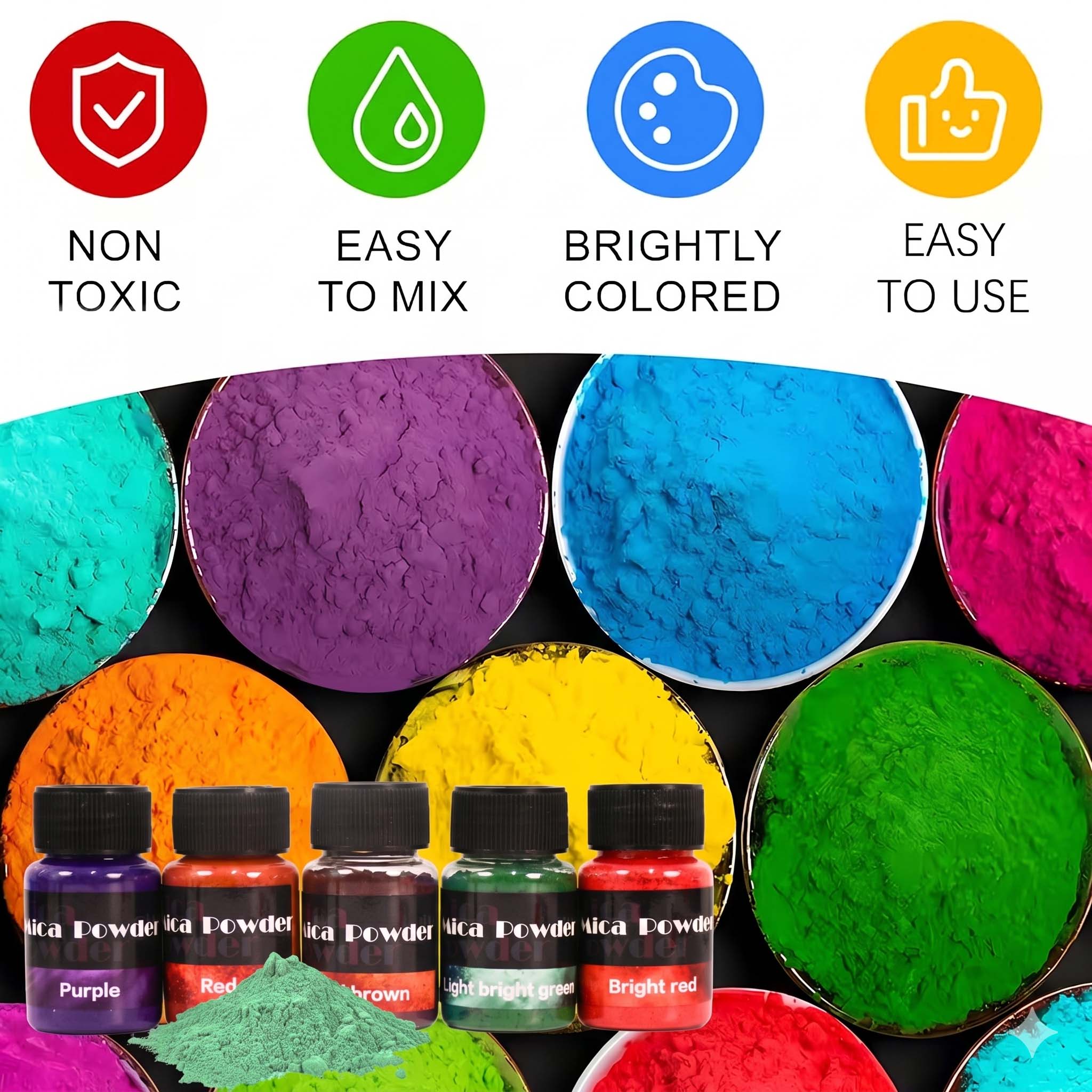12-Color Gypsum Pigment Powder - đánh giá và giá Jewelry Making Techniques
