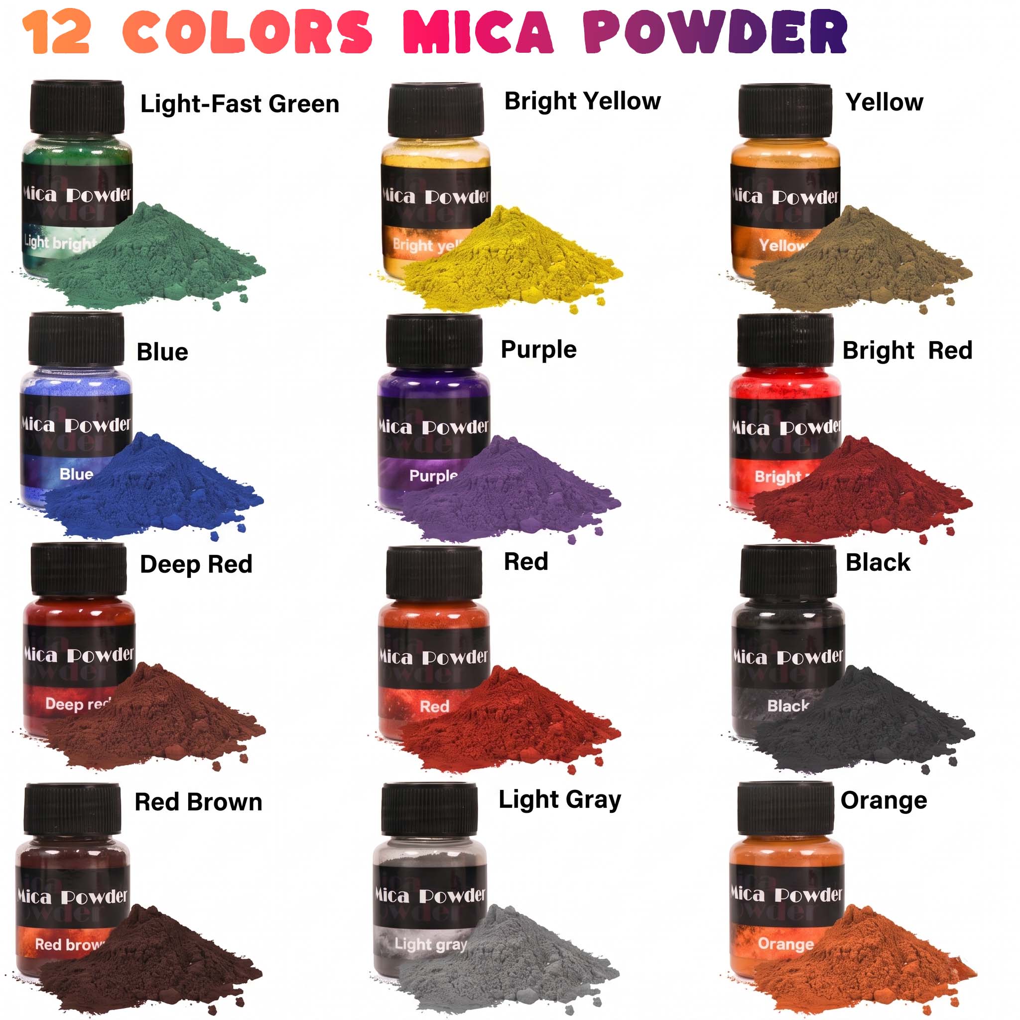 12-Color Gypsum Pigment Powder - đánh giá và giá Jewelry Making Techniques