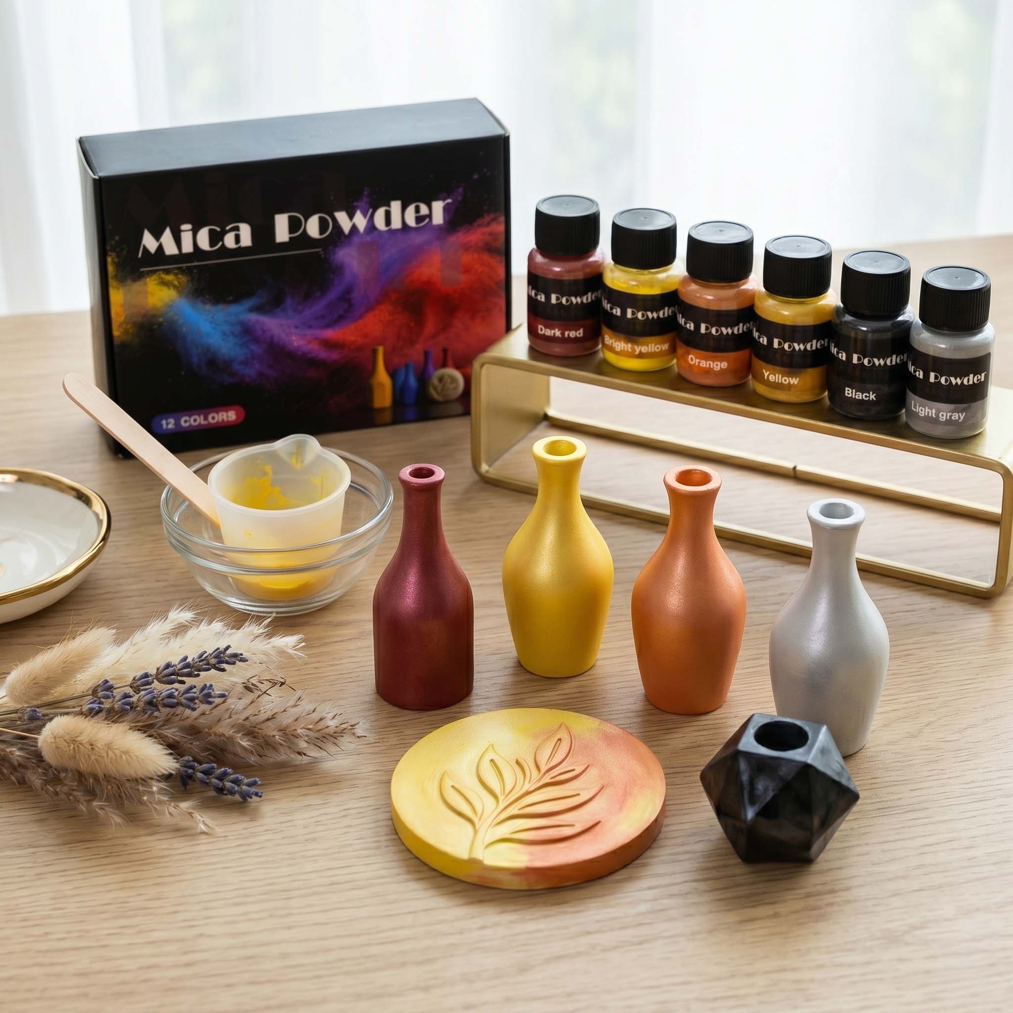 12-Color Gypsum Pigment Powder - đánh giá và giá Jewelry Making Techniques