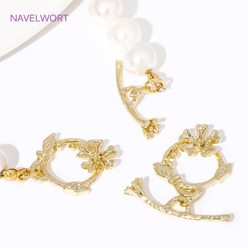 Trendy 18K Gold Plated Flower  - đánh giá và giá Toggle Clasp Gold