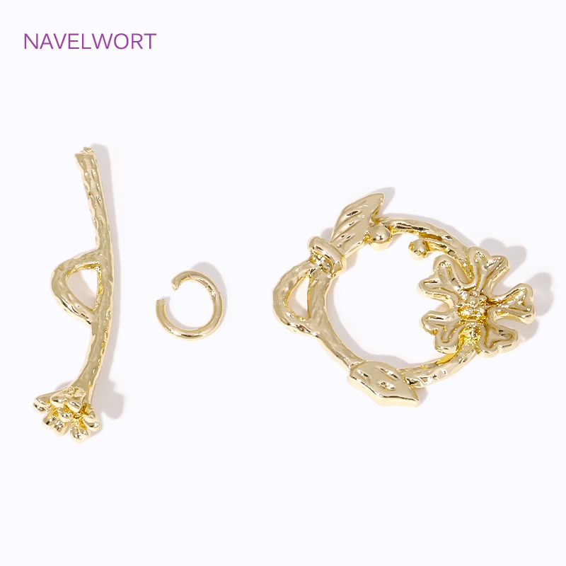 Trendy 18K Gold Plated Flower  - đánh giá và giá Toggle Clasp Gold