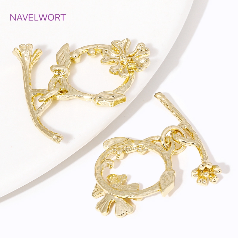 Trendy 18K Gold Plated Flower  - đánh giá và giá Toggle Clasp Gold